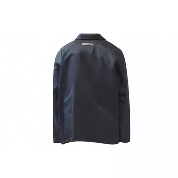 Fear Of God Essentials Coach Jacket Black Heavyweight Solid Color Logo Collar Windproof Button Coach Jacket Unisex Jacket 0202491920014001 S