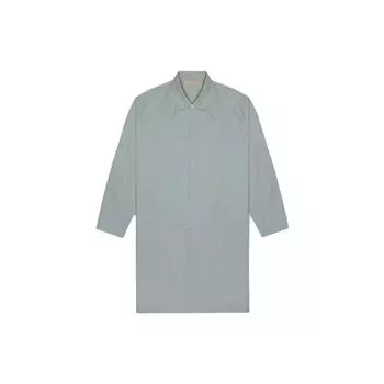 Fear Of God Essentials Drop 2 SS23 Long Coat Sycamore Solid Color Button Long American Heavyweight Trench Coat Unisex Coats Fog-Blue FOG-SS23-348 XS