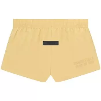Fear of God Essentials Drop 2 SS23 Беговые нейлоновые шорты женские шорты светло-тосканский яично-желтый FOG-SS23-274 M