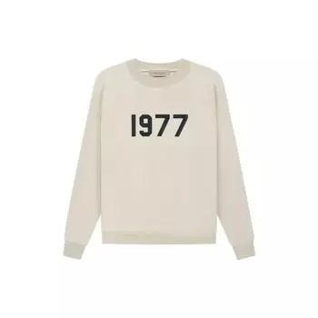 Fear of God Essentials Essentials 1977 Коллекция SS22 Флисовая толстовка с круглым вырезом и длинными рукавами Мужская толстовка Пшеничная FOG-SS22-179 XXL