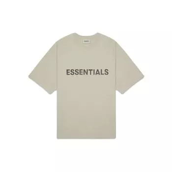 Fear of God Футболка Essentials Осень/Зима 2020 с логотипом Мужские топы Moss FOG-FW20-291 M