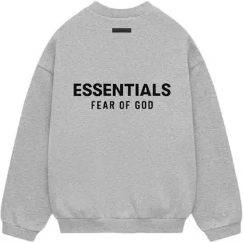 Fear of God Essentials Fleece Crewneck II Light Heather Grey Men Tops 192HO246268F S