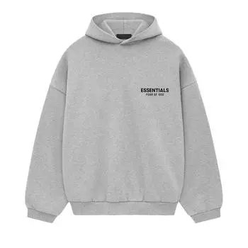 Худи из флиса Fear of God Essentials II Светло-серый меланж Мужские топы 192HO246258F M