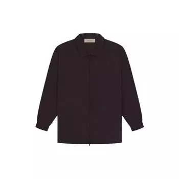 Fear of God Essentials Флисовая куртка-рубашка на молнии с воротником Мужские куртки сливового цвета 202BT224195F L