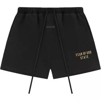 Fear of God Essentials Флисовые футбольные шорты Черный Мужские Брюки 160BT242000F XS