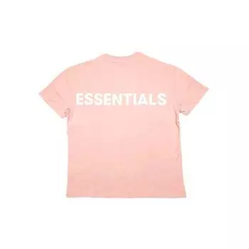 Fear of God Essentials FW19 Футболка с короткими рукавами и светоотражающим логотипом Топы унисекс Розовые FOG-FW19-56 S