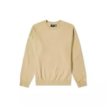 Fear of God Essentials FW19 Reflective Crew Neck Sweatshirt With Fleece Lining Unisex Tops Khaki FOG-FW19-32 L