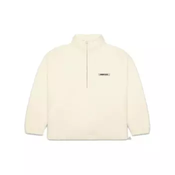 Fear of God Essentials FW20 Флисовый свитер с полумолнией на половину длины Свитер унисекс кремового цвета FOG-FW20-219