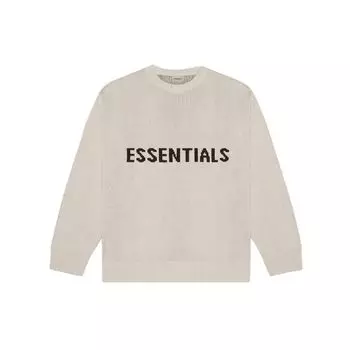 Fear Of God Essentials FW20 Printed Crew Neck Knit American Heavyweight Sweater Unisex sweater Moss-Green 0192508520005245 XL