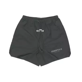 Fear of God Essentials FW20 Светоотражающие атласные спортивные шорты унисекс, черные FOG-FW20-194 S