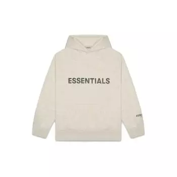 Fear of God Essentials FW20 Толстовка с капюшоном и 3D-силиконовой аппликацией унисекс Хизер-Овсянка FOG-FW20-234 XL