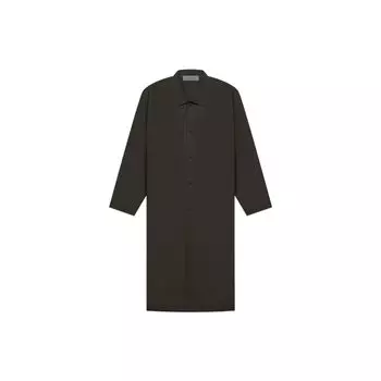 Fear of God Essentials FW22 Длинное пальто с зубчатыми лацканами Мужская верхняя одежда Off-Black Charcoal FOG-FW22-852 L