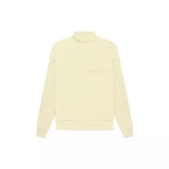 Fear of God Essentials FW22 Флисовый пуловер с воротником-стойкой унисекс Толстовка канареечно-желтого цвета FOG-FW22-725 M