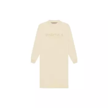 Fear Of God Essentials FW22 Long Sleeve Tee Dress Canary Logo Women dresses Canary-Yellow FOG-FW22-452 S