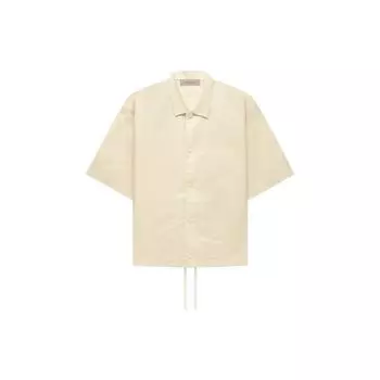 Fear of God Essentials FW22 Нейлоновая рубашка с короткими рукавами Топы унисекс Цвет яичной скорлупы FOG-FW22-058 XXS