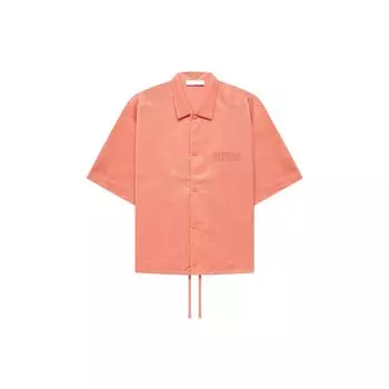 Fear of God Essentials FW22 Нейлоновая рубашка с короткими рукавами Топы унисекс Коралловый FOG-FW22-34 S