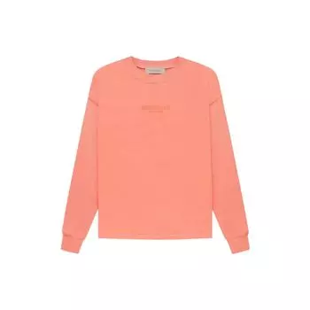 Fear of God Essentials FW22 Свободный свитшот унисекс с круглым вырезом и принтом логотипа Кораллово-красный FOG-FW22-096 M
