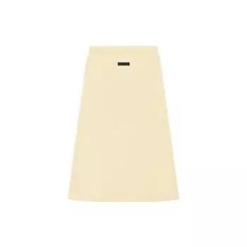 Fear of God Essentials FW22 Трикотажная длинная юбка Женские юбки цвета яичной скорлупы, однотонные FOG-FW-173 XXS