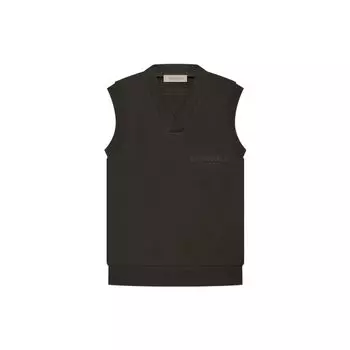 Fear Of God Essentials FW22 V-образный вырез жилет Off черный женский жилет серый-черный FOG-FW22-416 XS