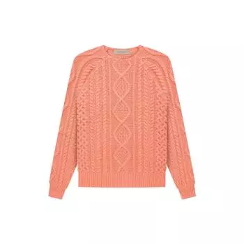 Fear of God Essentials FW22 вязаный свитер с круглым вырезом, мужские топы, коралловый цвет FOG-FW22-019 XXS