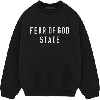 Fear of God Essentials Heavy Fleece Crewneck Black Men Tops 192BT246230F XS