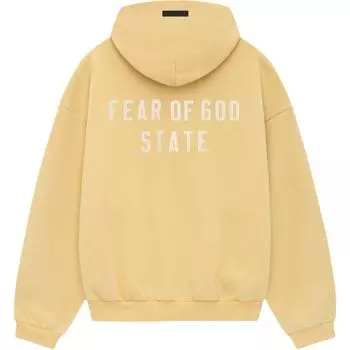 Fear of God Essentials Heavy Fleece Full Zip Hoodie Amber Men Tops Yellow 192BT246243F L