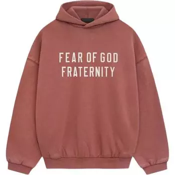 Fear of God Essentials Heavy Fleece Hoodie Crimson Men Tops Red 192BT244816F XXS