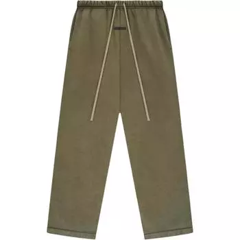 Fear Of God Essentials Heavy Fleece Relaxed Sweatpants With Logo Print Men Bottoms Cypress-Green Military 130BT244465F XXS