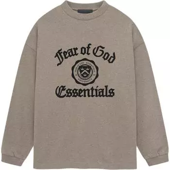 Fear of God Essentials Heavy Long-Sleeve Tee Heather Grey Men Tops 125HO242011F S