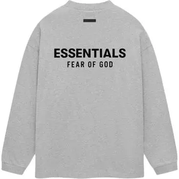 Fear of God Essentials Jersey Long-Sleeve Shirt Light Heather Grey Men Tops 125HO244378F L