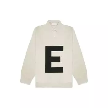 Fear Of God Essentials Kids Big E Knit Polo Sweatshirt Kids Tops Wheat FOG-SS22-164 XXL