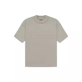 Fear Of God Essentials Kids Essentials SS Tee Letter Print Short Sleeve T-Shirt Kids Tops Seal-Gray FOG-SS23-170 XL