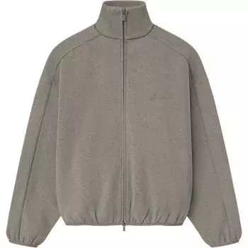 Fear of God Essentials Modern Fleece Track Jacket With Piping Homestead Heather Men Outerwear Tan 202SP256893F XS