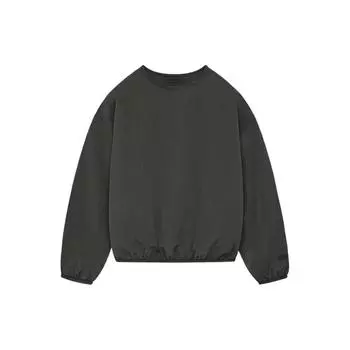 Fear of God Essentials Мятый нейлоновый пуловер с круглым вырезом Черные мужские топы Черный 186SP244060F L