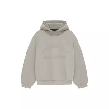 Fear of God Essentials Нейлоновая флисовая толстовка с капюшоном Seal/Seal Мужские топы Серый 202SP244315F L