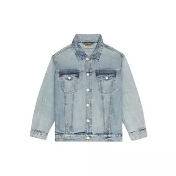 Fear of God Essentials Осень/Зима 2020 Легкая джинсовая куртка-дальнобойщик Верхняя одежда унисекс Индиго FOG-FW20-363 XS