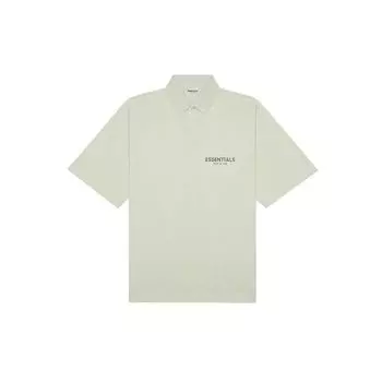 Fear of God Essentials Осень/Зима 2020 Рубашка-поло прямого кроя с принтом логотипа Топы унисекс Sage FOG-FW20-307 M