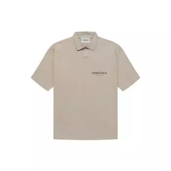 Fear of God Essentials Осень/Зима 2021 Топы-поло унисекс с короткими рукавами Светло-коричневые FOG-FW21-593 XXS