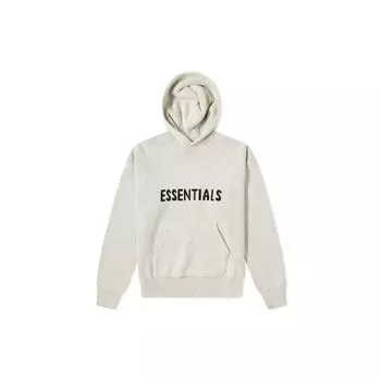 Fear of God Essentials Осень/Зима 2021 Вязаная толстовка с логотипом Мужские топы Светло-вереск-овсянка FOG-FW21-101 M
