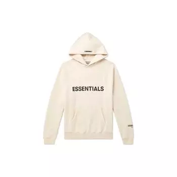 Fear of God Essentials Осень/Зима 2022 Толстовка с капюшоном с вышивкой и логотипом в виде алфавита, флисовая подкладка, унисекс, цвет белый FOG-FW22-103 M