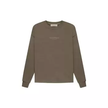 Fear of God Essentials осень/зима 2022 Свободный свитшот с круглым вырезом, флисовой подкладкой и однотонными топами унисекс с принтом Древесно-коричневый FOG-FW22-685 XS