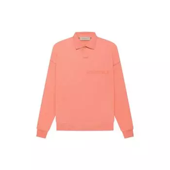 Fear Of God Essentials Осень/Зима 2022 Топы-поло унисекс с длинными рукавами Коралловые FOG-FW22-091 L