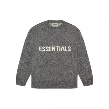 Fear Of God Essentials SS20 Свитер с круглым вырезом и длинными рукавами с графическим логотипом Свитер унисекс Темно-серый FOG-SS20-266 M
