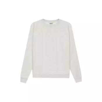 Fear of God Essentials SS21 Флисовый пуловер с круглым вырезом и принтом логотипа Толстовка унисекс Светло-Вереск-Овсянка FOG-SS21-594 L