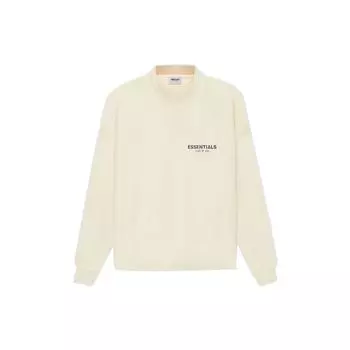 Fear Of God Essentials SS21 Флисовый свитшот с воротником-стойкой Толстовка унисекс Кремово-кремовый FOG-SS21-555 L