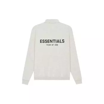 Fear of God Essentials SS21 Флисовый свитшот с воротником на молнии и половиной молнии Толстовка унисекс Светло-вереск-овсянка FOG-SS21-595 M