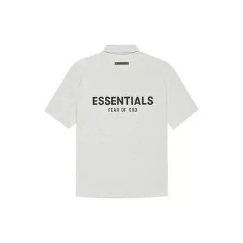 Fear of God Essentials SS21 Футболки-поло с короткими рукавами унисекс Светло-вереск-овсянка FOG-SS21-661 S