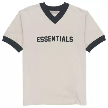 Fear of God Essentials SS22 Детская футболка с V-образным вырезом Детская футболка Пшеничный DR-SS22-180 XXL