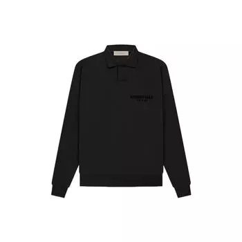 Fear of God Essentials SS22 Футболки-поло унисекс с длинными рукавами черные FOG-SS22-415 M
