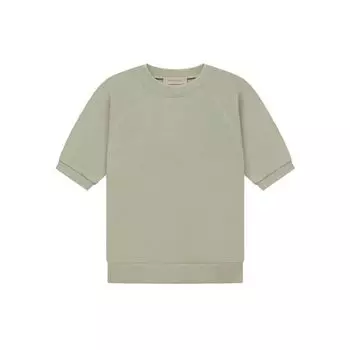 Fear of God Essentials SS22 Однотонная футболка с круглым вырезом и короткими рукавами Мужские топы Серо-зеленые FOG-SS22-100 L